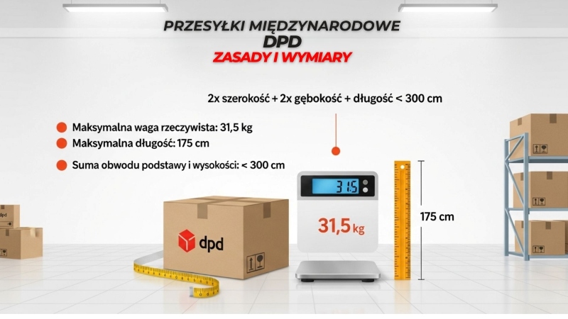 zsady wymiarowe dpd - zagraniczne