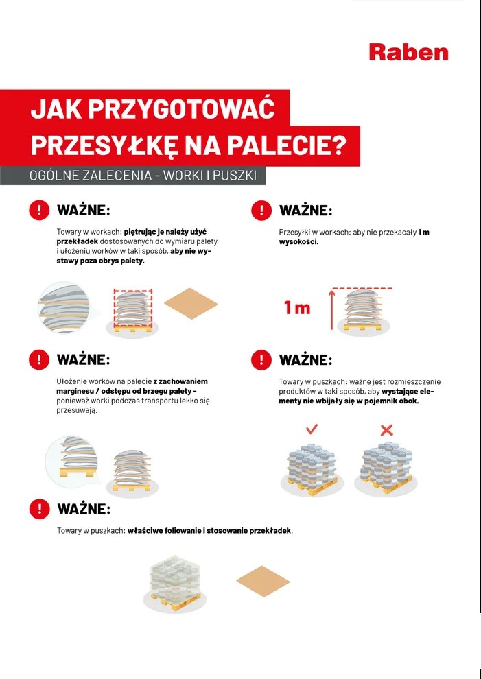 Wysyłka towarów sypkich i w puszkach kurierem Raben
