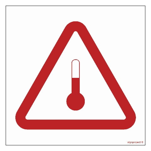 Symbol termometru - chronić przed ciepłem