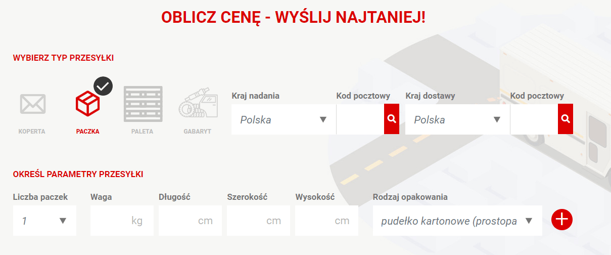 Zamów kuriera do wysyłki felg przez Tania-Paczka.net